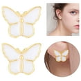 thumbnail image 1 of Pendientes blancos pequeños y exquisitos Fiudx moda coreana, 1 of 6