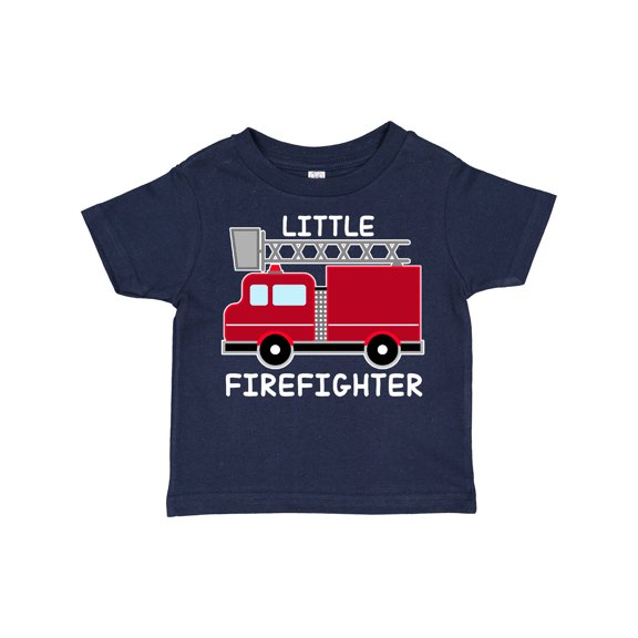 Inktastic Red Fire Little Firefighter White Text Boys or Girls Toddler T-Shirt