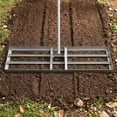 thumbnail image 4 of Costway 36” x 10” Large Lawn Leveling Rake with 67” Handle, Non-slip Grip, Flat Head Silver, 4 of 9
