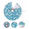 thumbnail image 7 of Nautical Conch Christmas Tree Skirt 48 Inches Large Christmas Skirt Tree, Teal Beach Coastal Geometric Striped Tree Skirt Christmas Decorations for Fireplace Party Holidays Indoor Outdoor, 7 of 7