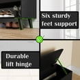 thumbnail image 6 of Entryway Shoe Storage Bench 50 Inches, Hidden Cabinet and Shelf Design for 16 Pairs of Shoes, Versatile Living Room Bedroom Furniture, Black Vintage Style, 6 of 6