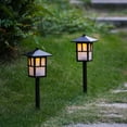 thumbnail image 5 of LuxenHome Set of 2 Pagoda Solar Pathway Lights, 5 of 7