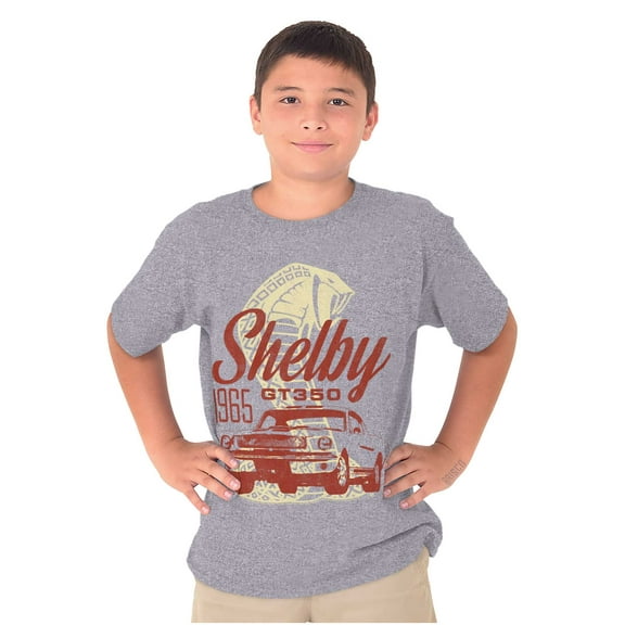 Shelby Motors GT 350 Muscle Car Crewneck T Shirts Boy Girl Teen Brisco Brands XS