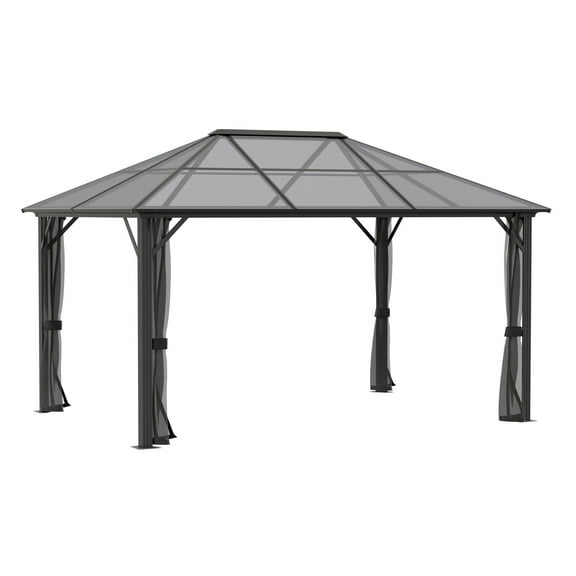 Sojag Meridien 10 x 14 x 9 ft Charcoal Gazebo