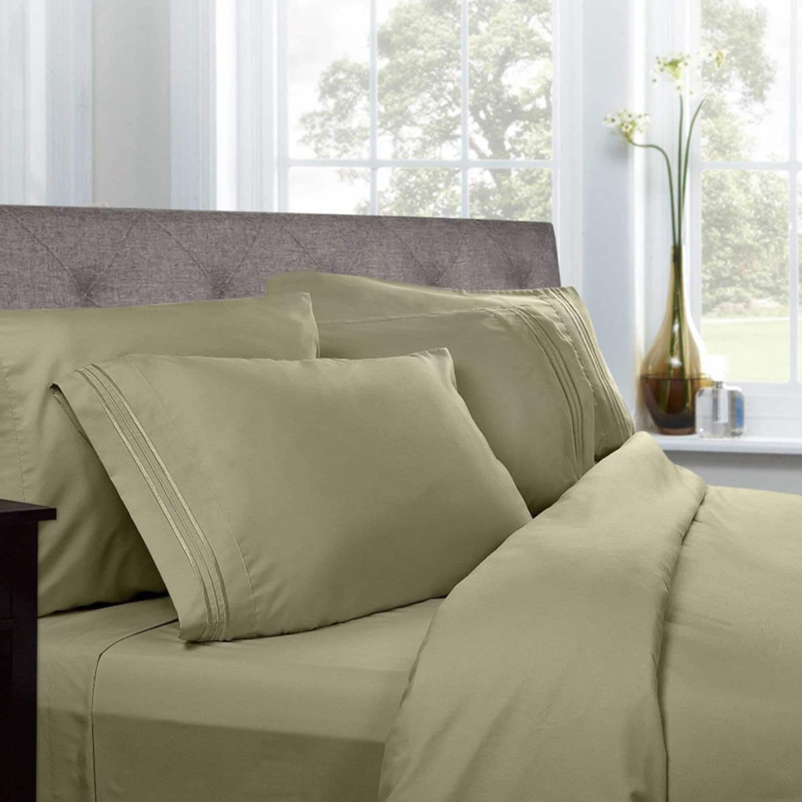 1500 Thread Count Pleated Egyptian Sheet Set by Sweet Home Collection