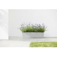 thumbnail image 3 of Ecopots Bruges Durable Modern Rectangular Indoor/Outdoor Recycled Based Composite Flower Pot Planter, White Grey, 31.5", 3 of 4
