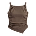 thumbnail image 4 of QASIEATN Solid Color Vest for Women Summer Slim Fit Sleeveless Camisole Women's Tank Tops with Built in Bras, 4 of 4