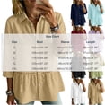 thumbnail image 4 of AKOEE Linen Button Up Shirts for Women with Lace Details 3/4 Sleeve Lapel Collar Loose Casual Summer Blouses (2XL, Light Blue), 4 of 6
