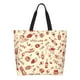 thumbnail image 1 of Balery Red Wine Bolsa Tote Estilo Estético con Cremalleras, Bolsa de Hombro, Bolsa de Compras Grande y Plegable, 1 of 8