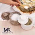 thumbnail image 2 of Radicaln Marble Salt Cellar with Lid 3" White and Oceanic Salt Dish Set of 2, Kitchen Salt Container, Spice Jars, Sugar Bowl & Seasoning Holder for Countertop Storage & Dining Décor, 2 of 7