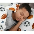 thumbnail image 3 of Sweet Jojo Designs Watercolor Sports Theme Boy Queen Size Sheet Set 4 Piece, 3 of 5
