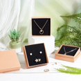 thumbnail image 3 of Kraft Paper Jewelry boxes with Black Sponge Inside Square BurlyWood 3-5/8x3-5/8x1-1/8 inch(9.2x9.2x3cm), 3 of 7