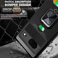 thumbnail image 4 of Design for Google Pixel 8 Phone Case with Screen Protector Card Holder Stand Kickstand Heavy Duty Shockproof Hybrid Rugged Drop Protective Cover for pixel8 google8 Women Men Girls Black, 4 of 13
