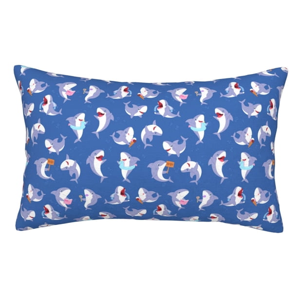 Balery Cute Shark Funda de Cojín Estampada, Regalos para Mujeres, Regalos de Amor para Ella, Regalos para Novia o Esposa, Funda de Almohada-20"x30"