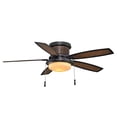 thumbnail image 6 of Hampton Bay Roanoke 48 in LED IndoorOutdoor Natural Iron Ceiling Fan with Light Kit, 6 of 9