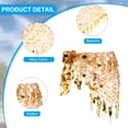 thumbnail image 3 of Uxcell Women's Belly Dance Hip Scarf with Sequins Triangle Wrap Skirts Waist Chain for Party Costume Performance Gold Tone, 3 of 7