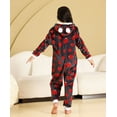 thumbnail image 4 of Gaexia Girls Flannel Romper Jumpsuit Cute Casual Loose Fit Printed Playsuit With Long Sleeves, 4 of 6