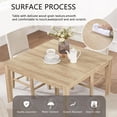thumbnail image 5 of SESSLIFE Dining Table Set for 4, Counter Height Kitchen Table Set with Square Table and 4 Upholstered Chairs, Solid Wood Dining Room Set for 4, Space-Saving, Light Oak, 5 of 10