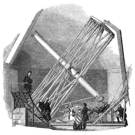 Astronomical ObservatoryNin Cambridge England In 1843 Line Engraving From A Contemporary English Newspaper Rolled Canvas Art -  (24 x