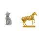 thumbnail image 1 of Estatua De Gato Y Caballo, Figura Decorativa De Resina, Adorno Coleccionable De Escritorio, Escultura De Animal, Figuras Grabadas Para Entrada, Estantería, Sala De Estar, Dormitorio, Hogar,, 1 of 8