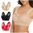 thumbnail image 3 of Lovzfmll Bras for Women, Women's Underarm-Smoog with Seamless Stretch Lightly Lined Comfort 3PC Strapless Solid Color Underwear with Side Collection and Daily Bra 3PC (Beige & Black & Red) XL, 3 of 9