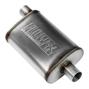 Flowmaster 71225 FlowFX Muffler 2.25 Offset Inlet Center Outlet - Moderate Sound 409 Stainless Steel