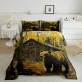 thumbnail image 1 of Erosebridal Literie Faune Ours Ensemble de Couette Simple, Couette Rustique Ferme, Décor Animalier, Réversible, 1 of 8