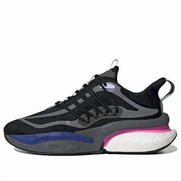 Size 10.5- Adi - das Men’s AlphaBoost V1 'Black Blue Fuchsia’.