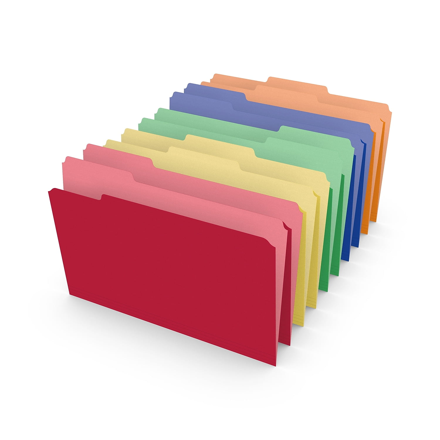 - New Colored File Folder 11943 Assorted Primary Colors 1/3-Cut Tab 100 per Box Letter Size 