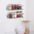 thumbnail image 4 of NEX 2 Pack Spice Rack Organizer Shelf for Wall Silver (NX-KD56-11), 4 of 7