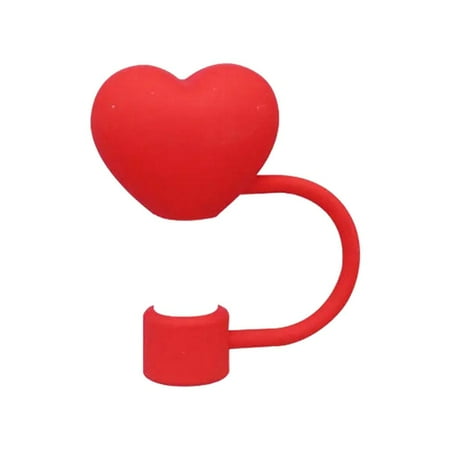 

Cute Heart-shaped Straw Head Reusable Dustproof Straw * 10mm Straw Sealing R9 J7S3