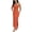 Orange, variant on Women's Cutout Side Slit Maxi Tank Dress Eyelet Detail Semi Sheer Stretch Lined 100% Polyester Fabric for Summer Wear