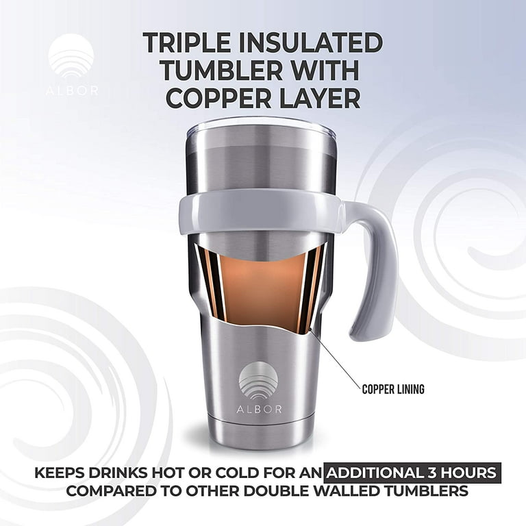 LiqCool 30 Oz Tumbler with Handle,Vacuum Insulated Coffee Mug with