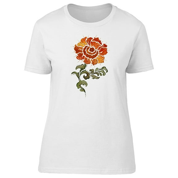 Asian Watercolor Rose Tee Women's -Image by Shutterstock