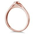 thumbnail image 2 of SZUL Women's 1/6 Carat Diamond Solitaire Twist Ring in 10K Rose Gold  (J-K-L Color, I2-I3 Clarity), 2 of 3
