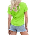 thumbnail image 5 of ZXSXSY Women Dandelion Printed Crew Neck Short Sleeves Top, 5 of 7
