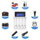 thumbnail image 3 of Cargador de batería universal con 4 pilas AA + 4 pilas AAA, cargador para pilas NI-CD Mignon AA Micro AAA, pantalla LCD HD, cargador rápido para pilas recargables, 3 of 5