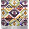 thumbnail image 1 of Soimoi Cotton Duck Fabric Aztec Kilim Printed Fabric 1 Yard 56 Inch Wide, 1 of 1