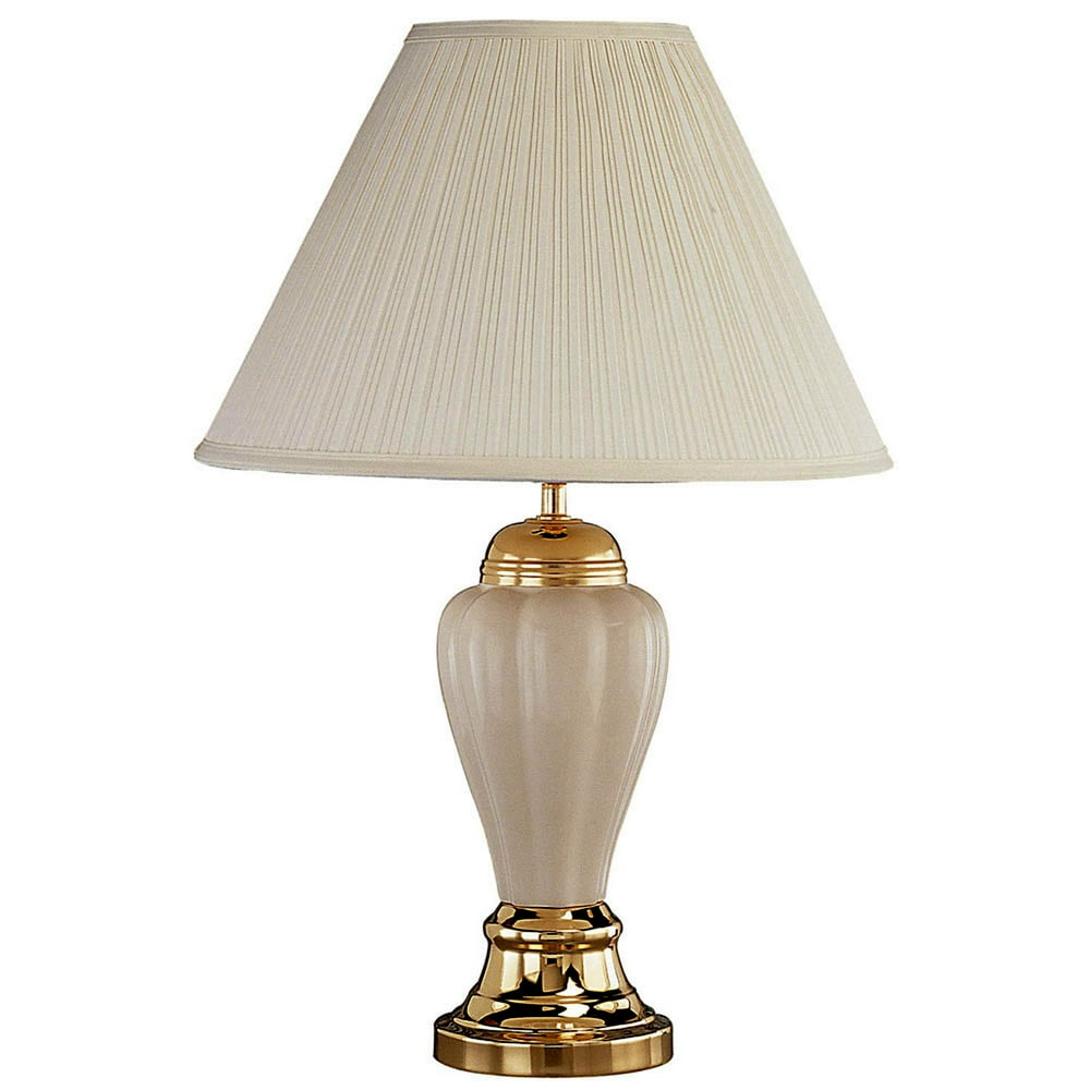 ORE International 27" Ceramic Table Lamp, Ivory