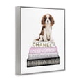 thumbnail image 2 of Stupell Industries Glam Spaniel Puppy Pink Fashion Bookstack Gray Framed Giclee Art, 11 x 14, by Amanda Greenwood, 2 of 7