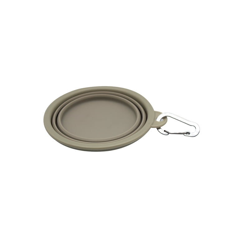 Collapsible Silicone Travel Pet Bowl with Carabiner (2-Pack) photo 6