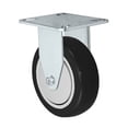 thumbnail image 3 of 3" X 1.25" Black Polyurethane on Polyolefin Wheel - Rigid Caster, 3 of 10