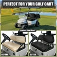 thumbnail image 4 of Uorisanigo Black Pattern Golf Cart Seat Cushion Anti-Hot Cover Sets Breathable Backrest and Seat Covers Golf Gifts for EZGO TXT RXV, 2-Seats Cart, 4 of 7