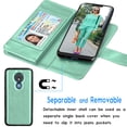 thumbnail image 3 of Tekcoo for 2019 Motorola Moto G7 Play G7 Power G7 Spura Wallet Case Cover, [Turquoise] PU Leather 11 Credit Card Slots Holder Folio Flip Cover [Detachable MagnetiC Case] Kickstand & Strap, 3 of 6