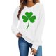 thumbnail image 4 of Suéteres de Manga Larga de Mujer con Cuello Redondo Impreso Suelto Casual para la Fiesta Del Día de San Patricio Y el Uso Diario, 4 of 6