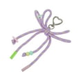 thumbnail image 5 of Unique Bargains 1 Pc Stylish Braided Bow with Love Buckle Handbag Charm Decorative Keychain Purple, 5 of 5