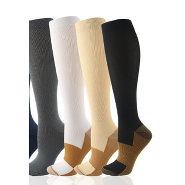 TELOLY 3Pairs Knee High Compression Socks,Socks For Women,Travel Athletic，Colors