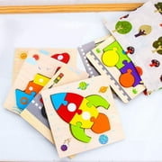 Wooden Puzzles Montessori Toys for 1 2 3 Year Old Boy Girl Toddler Educational Learning Toys 12 18 Months 6 Pack Vehicle Jigsaw Gifts for Kids Age 1-3