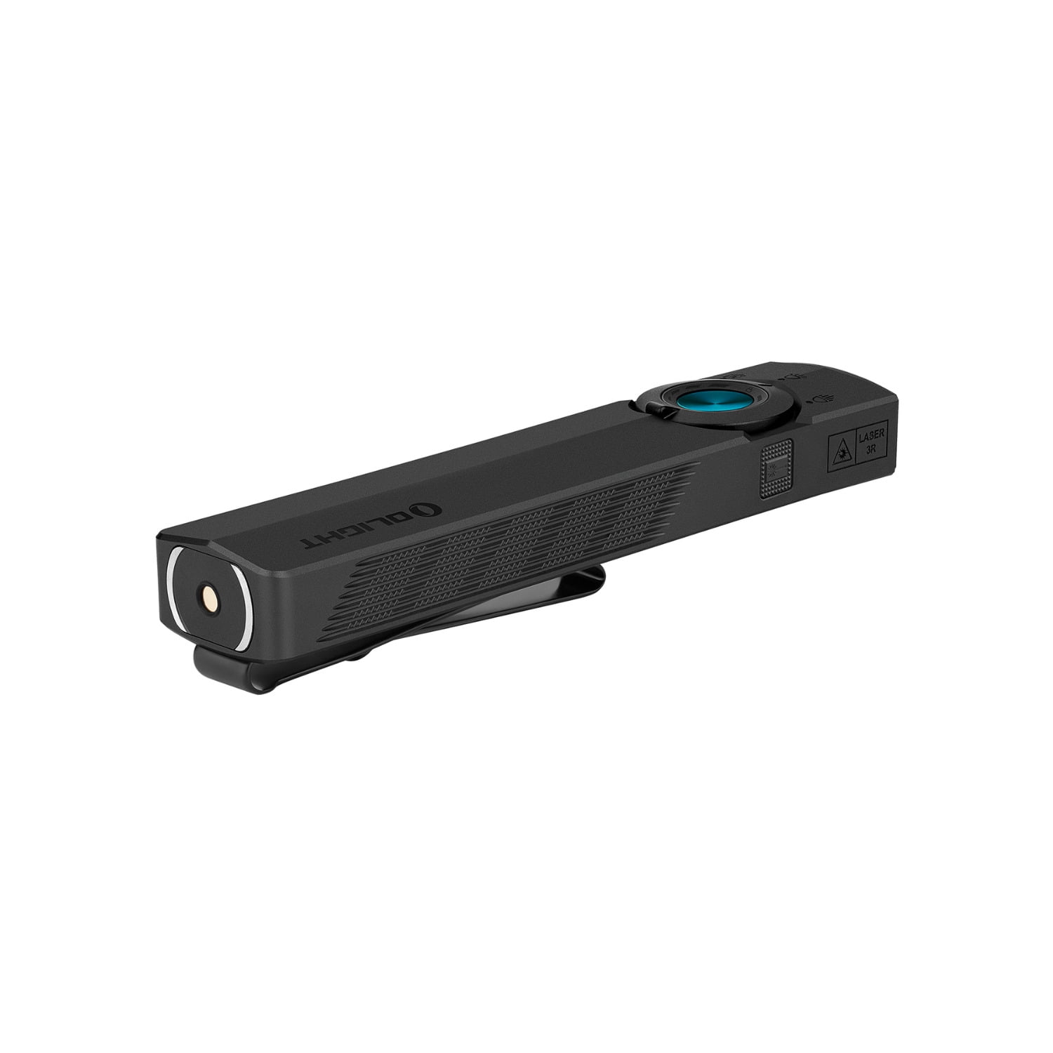 OLIGHT ArkPro EDC Flat Rechargeable Flashlight with 1500 Lumens White LED Flood Spot UV and Green Beam (Black NW)