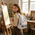thumbnail image 2 of TGPMGRZ Piano Backpack Whimsical Twee Backpack Y2k Cute Bookbag Medium Daypack Cutecore Supplies #03 White, One Size, 2 of 4